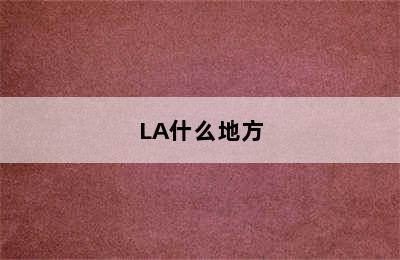 LA什么地方