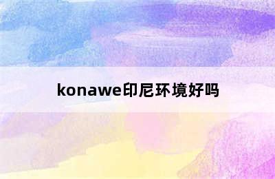 konawe印尼环境好吗