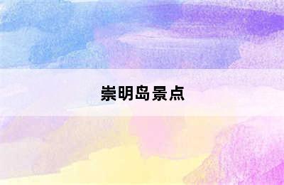 崇明岛景点