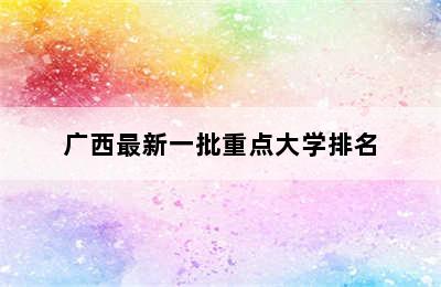 广西最新一批重点大学排名