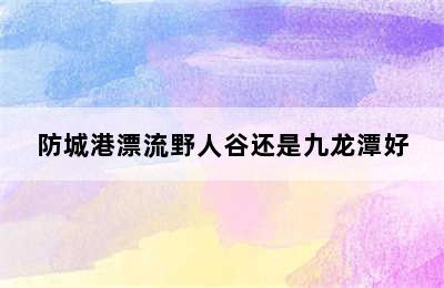 防城港漂流野人谷还是九龙潭好